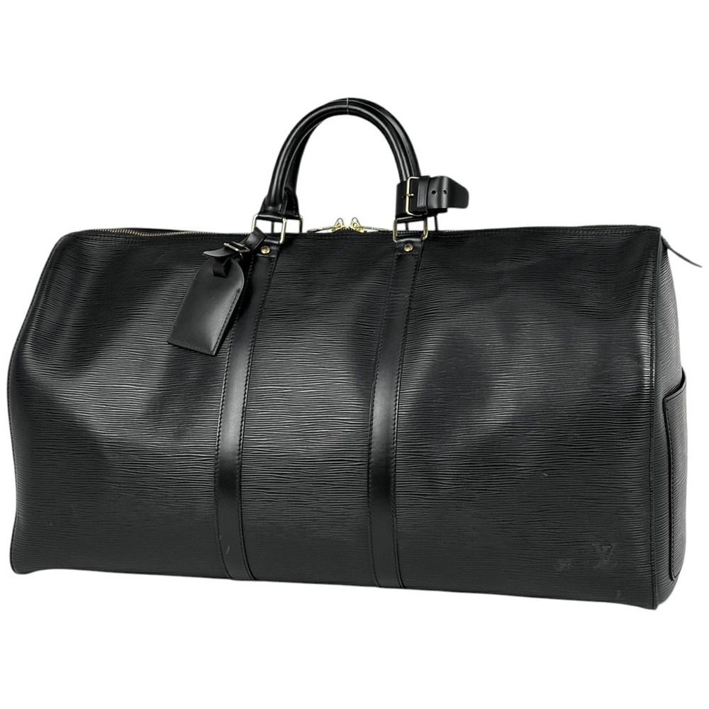 Louis Vuitton Keepall Boston Bag Epi Noir Black
